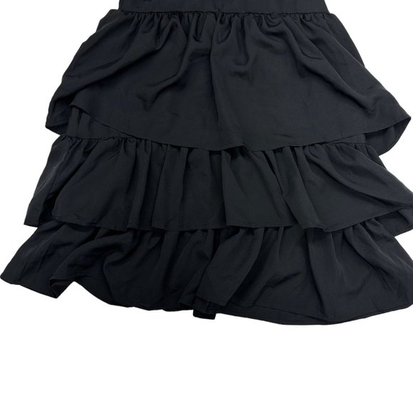 Vanity Sleeveless Beaded Ruffled Mini Dress (S) - Picture 4 of 7